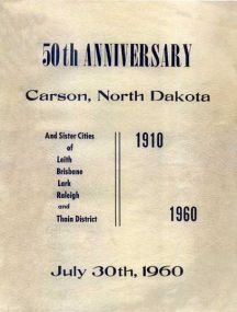 Carson, North Dakota: 50th Anniversary, 1910-1960 Image